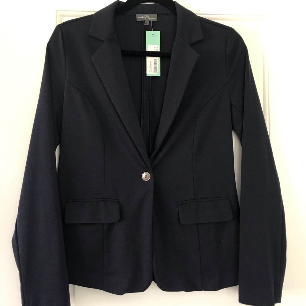 Market & Spruce Navy Blue Blazer, NWT